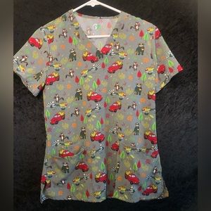 Fall scrub top